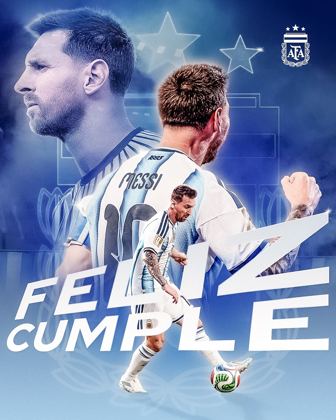 #SaludoAlbiceleste 🇦🇷 🔝 39 años de Lionel Messi- el hombre que cambió la historia del fútbol