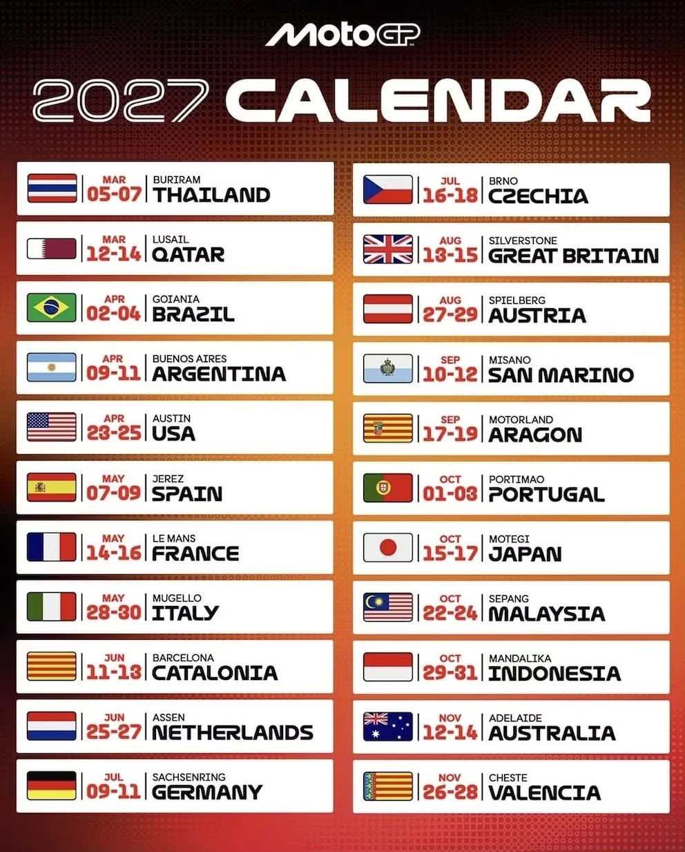 CALENDARIOGP